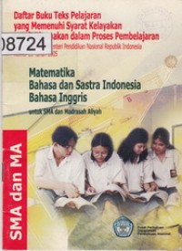 Image of Matematika Bahasa Dan Sastra Indonesia Bahasa Inggris