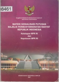 Materi Sosialisasi Putusan Majelis Permusyawaratan Rakyat Republik Indonesia