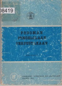 Image of Pedoman Pengelolaan Perpustakaan