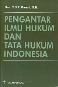 Image of Pengantar Ilmu Hukum dan Tata Hukum Indonesia