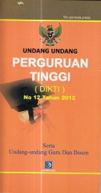 Undang - Undang Perguruan Tinggi