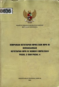 Image of Himpunan Ketetapan MPRS dan MPR RI