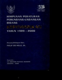 Himpunan Peraturan Undang Undang Bidang Kependidikan Tahun 1989 - 2000