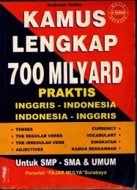 Image of Kamus Lengkap 700 Milyard : Inggris Indonesia - Indonesia Inggris