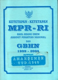 Image of Ketetapan-ketetapan MPR-RI