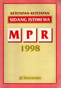 Ketetapan-ketetapan Sidang Istimewa MPR 1998