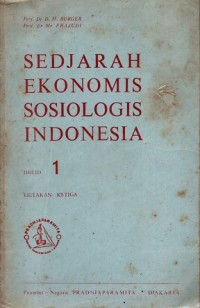 Sedjarah Ekonomis Sosiologis Indonesia