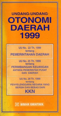 Undang-undang Otonomi Daerah 1999