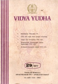 Image of Vidya Yudha : Majalah Berkala Dinas Sejarah TNI - Angkatan Darat